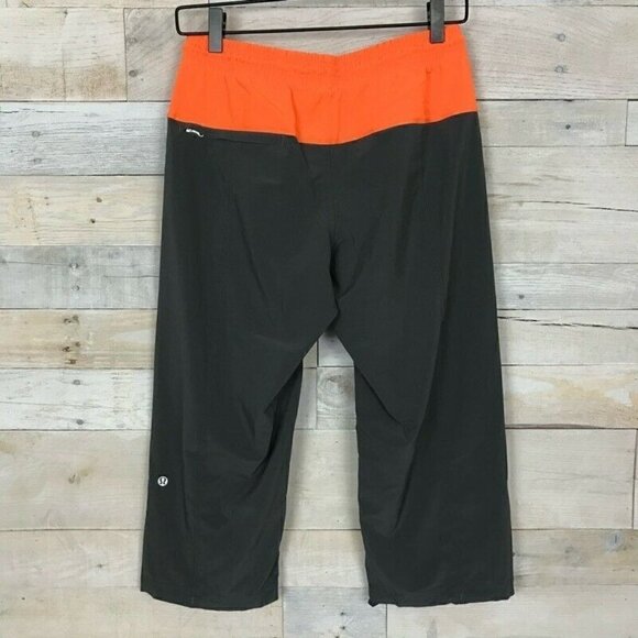 Lululemon Activewear Capri Pants Gray Orange 4 - Picture 2 of 5